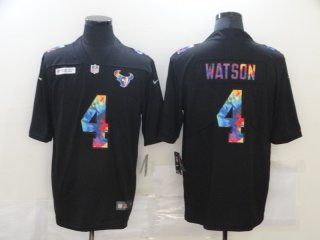 Texans-4-Deshaun-Watson-Black rainbow jersey