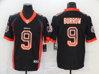 Cincinnati Bengals #9 Joe Burrow black drift fashion limited jersey
