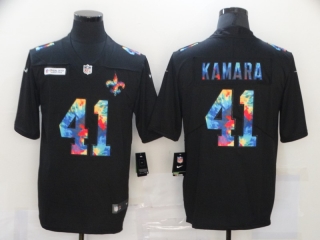 Saints-41-Alvin-Kamara Black rainbow jersey