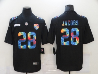 Raiders-28-Josh-Jacobs Black rainbow jersey