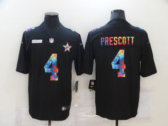 Cowboys-4-Dak-Prescott Black rainbow jersey