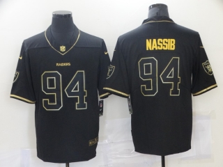 Las Vegas Raiders #94 Nassib black gold jersey