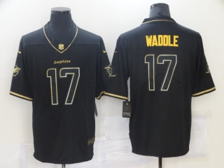 Miami Dolphins #17 Waddle black gold jersey