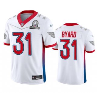 Men's Tennessee Titans #31 Kevin Byard 2022 White Pro Bowl Stitched Jersey