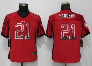 Nike-49ers-21-Deion-Sanders-Red-Women-Drift-Fashion-Jersey