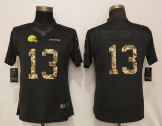 Nike-Browns-13-Odell-Beckham-Jr-Black-Camo-Women-Salute-to-Service-Limited-Jersey