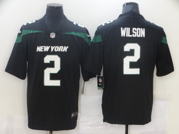 Men's New York Jets #2 Zach Wilson 2021 NFL Draft black Vapor Untouchable Limited Stitched Jersey