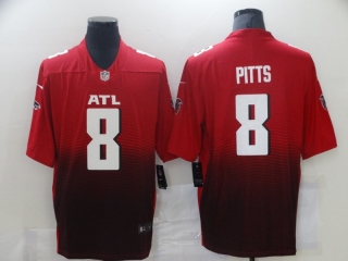 Men's Atlanta Falcons #8 Kyle Pitts 2021 NFL Draft red Vapor Untouchable Limited Stitched jersey