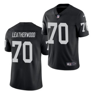Men's Las Vegas Raiders #70 Alex Leatherwood 2021 NFL Draft Black Vapor Untouchable limited jersey