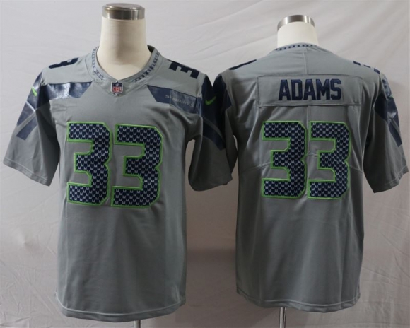 Seahawks-33-Jamal-Adams gray limited jersey