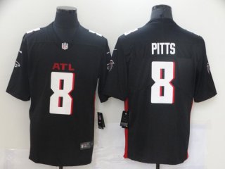 Men's Atlanta Falcons #8 Kyle Pitts 2021 NFL Draft Black Vapor Untouchable Limited Stitched jersey