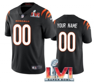 Men's Cincinnati Bengals ACTIVE PLAYER Custom Black 2022 Super Bowl LVI Vapor