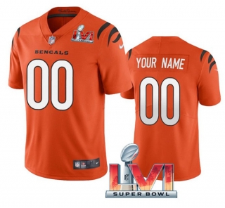 Men's Cincinnati Bengals ACTIVE PLAYER Custom Orange 2022 Super Bowl LVI