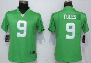 Nike-Eagles-9-Nick-Foles-Green-Throwback-Women-Vapor-Untouchable-Limited-Jersey