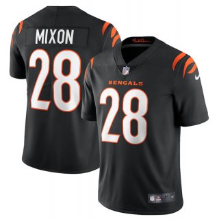 Men's Cincinnati Bengals #28 Joe Mixon 2021 Black Vapor Limited Stitched NFL Jersey
