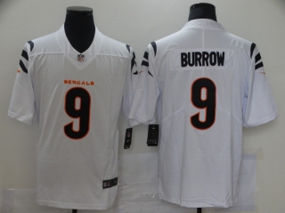 Men's Cincinnati Bengals #9 Joe Burrow 2021 White Vapor Limited Stitched NFL Jersey