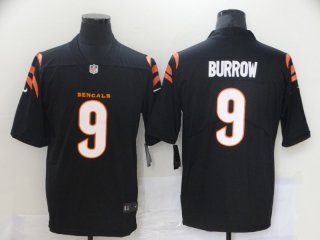 Men's Cincinnati Bengals #9 Joe Burrow 2021 Black Vapor Limited Stitched NFL Jersey