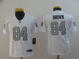 Raiders-84-Antonio-Brown-White-Youth-Color-Rush-Limited-Jersey