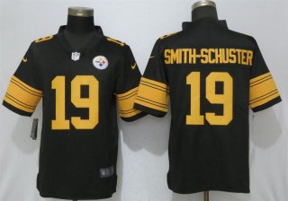 Nike-Steelers-19-JuJu-Smith-Schuster-Black-Color-Rush-Limited-Jersey