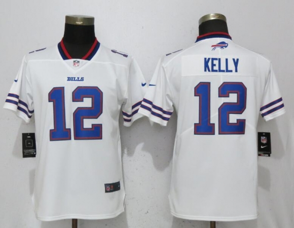 Nike-Bills-12-Jim-Kelly-White-Women-Vapor-Untouchable-Limited-Jersey