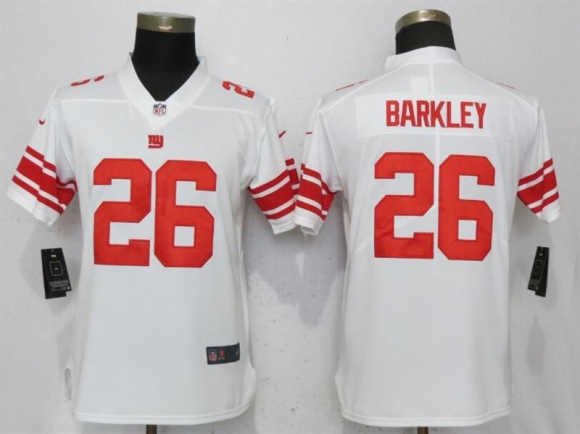 Nike-Giants-26-Saquon-Barkley-White-Women-Vapor-Untouchable-Limited-Jersey