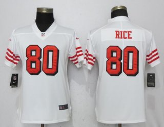 Nike-49ers-80-Jerry-Rice-White-Women-Color-Rush-Vapor-Untouchable-Limited-Jersey