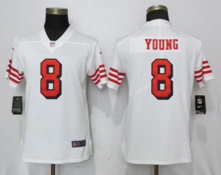 Nike-49ers-8-Steve-Young-White-Women-Color-Rush-Vapor-Untouchable-Limited-Jersey