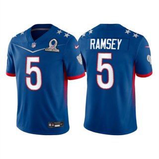 Men's Los Angeles Rams #5 Jalen Ramsey 2022 Royal Pro Bowl Stitched Jersey