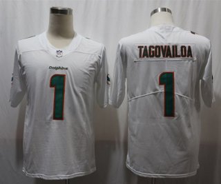Dolphins-1-Tua-Tagovailoa white limited jersey