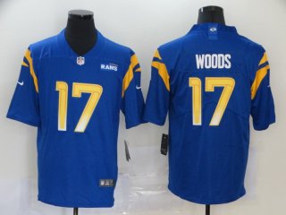 Los Angeles Rams #17 Woods blue vapor limited jersey