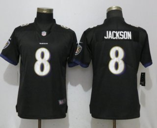 Nike-Ravens-8-LaMar-Jackson-Black-Women-Vapor-Untouchable-Limited-Jersey