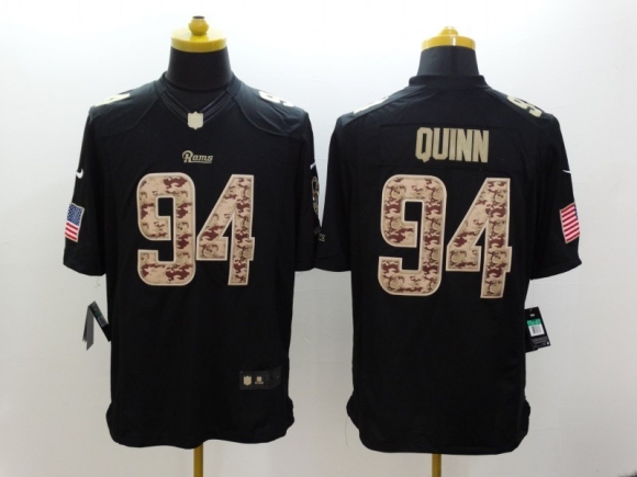 Los Angeles Rams #94 black salute to service limited jersey
