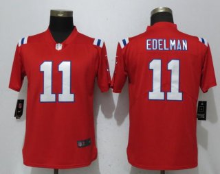 Nike-Patriots-11-Julian-Edelman-Red-Women-Vapor-Untouchable-Limited-Jersey