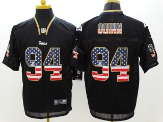 Los Angeles Rams #94 black USA Flag limited jersey