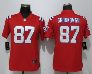 Nike-Patriots-87-Rob-Gronkowski-Red-Women-Vapor-Untouchable-Limited-Jersey