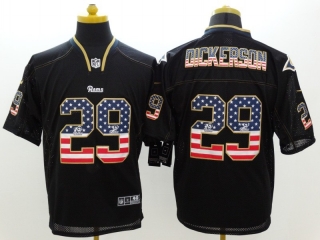 Los Angeles Rams #29 Dickerson black USA Flag limited jersey