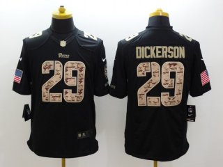 Los Angeles Rams #29 Dickerson black salute to service limited jersey