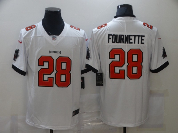 Buccaneers-28-Leonard-Fournette-white jersey