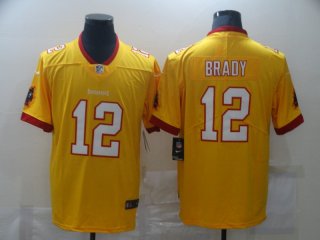 Men's Tampa Bay Buccaneers #12 Tom Brady Yellow Limited Stitched NFL Jersey