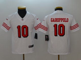 Nike-49ers-10-Jimmy-Garoppolo-White-Youth-Color-Rush-Vapor-Untouchable-Limited-Jersey
