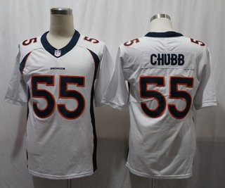 Denver Broncos #55 Chubb white lmited jersey