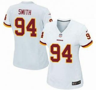 Redskins #94 smith white women jersey