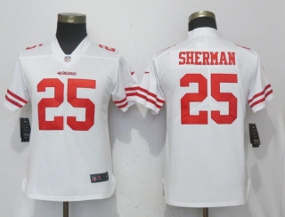 Nike-49ers-25-Richard-Sherman-White-Women-Vapor-Untouchable-Limited-Jersey