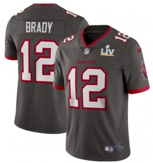 Nike-Buccaneers-12-Tom-Brady-Gray-2021-Super-Bowl-LV-Vapor-Untouchable-Limited-Jersey
