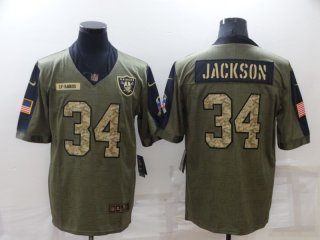 Raiders-34-Bo-Jackson- camo 2021 salute to service jersey