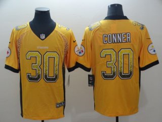 Men's Pittsburgh Steelers #30 James Conner Gold 2018 Drift Fashion Color Rush Limited Stitched NFL Jersey