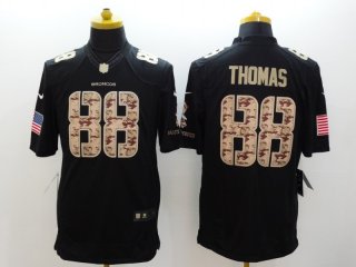 Denver Broncos #88 thomas black salute to service limited jersey
