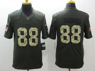 Denver Broncos #88 thomas green salute to service limited jersey