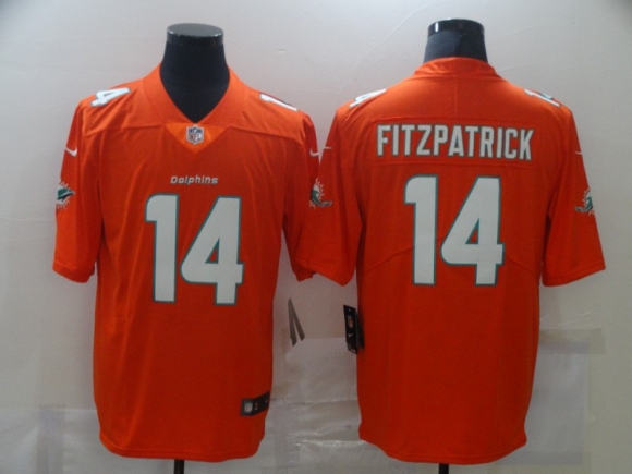 Nike-Dolphins-14-Ryan-Fitzpatrick-Orange-Vapor-Untouchable-Limited-Jersey