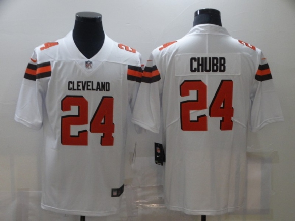 Nike-Browns-24-Nick-Chubb-White-Vapor-Untouchable-Limited-Jersey